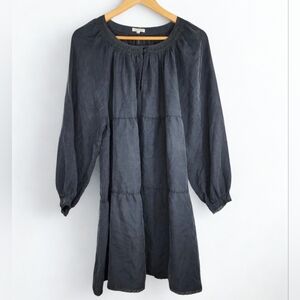 Unsubscribed Black Tunic Blouse Women’s Size Small – Long Sleeve Flowy Boho Top